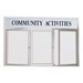 Indoor Enclosed Dry Erase Board w/ Three Doors & Header