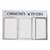 Outdoor Enclosed Dry Erase Board w/ Three Doors & Header