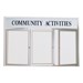 Outdoor Enclosed Dry Erase Board w/ Three Doors & Header