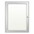 Indoor Enclosed Dry Erase Board w/ One Door - Shown w/ radius frame