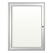 Indoor Enclosed Dry Erase Board w/ One Door - Shown w/ radius frame
