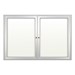 Indoor Enclosed Dry Erase Board w/ Two Doors - Shown w/ radius frame