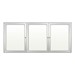 Indoor Enclosed Dry Erase Board w/ Three Doors - Shown w/ radius frame