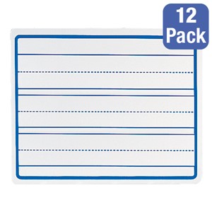 Penmanship Dry Erase Lapboard - Shown w/ three sets of ledger lines