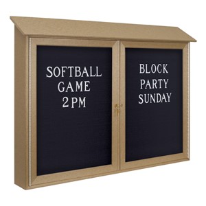 Double-Door Letterboard Outdoor Message Center