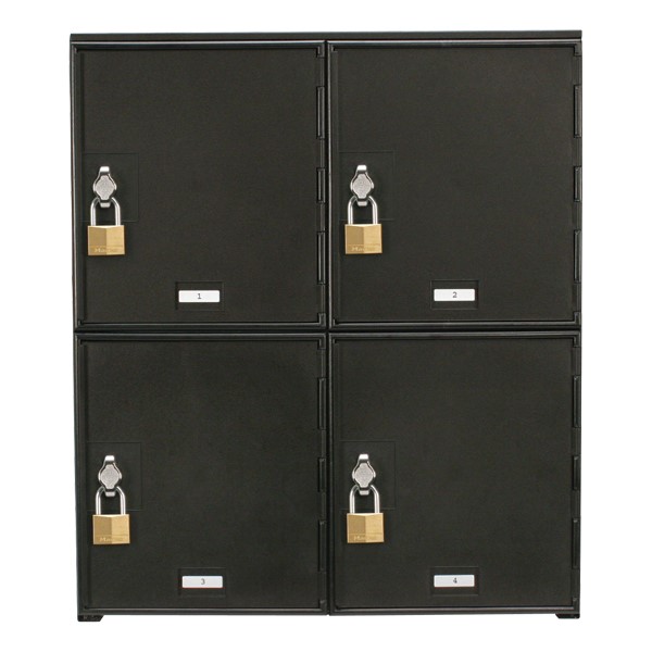 Cell Phone & Laptop Lockers - 4 Lockers<br>Lock not included