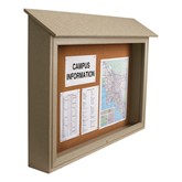 Top-Hinged Single-Door Corkboard Outdoor Message Center