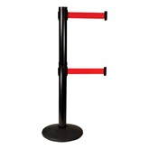 Retracta-Belt Dual-Line Post w/ Black Scuff-Proof Base