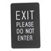 Engraved Color Core Sign - Shown w/ Exit Please Do Not Enter type