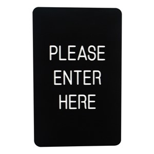Engraved Colors Core Sign - Please Enter Here