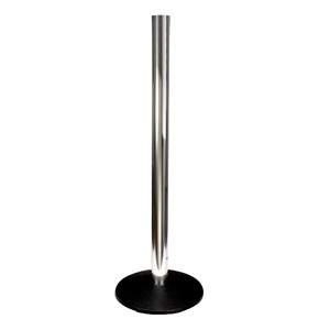 2 1/2" Sign Post - Shown w/ black scuff-proof base