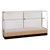 Merchandiser 2010 Series Counter-Height Display Case - 48" W model shown w/ satin aluminum frame & light oak base