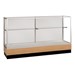Merchandiser 2010 Series Counter-Height Display Case - 48" W model shown w/ satin aluminum frame & light oak base