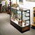 Merchandiser 2010 Series Counter-Height Display Case - 48" W model shown w/ dark bronze frame & walnut base