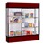 Spirit 376 Series Display Case (72" W) - Shown w/ maroon cornice lighting
