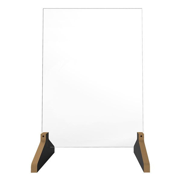 Countertop Protective Acrylic Shield w/ Wood Feet