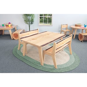 Nature View Live Edge Rectangle Table - 22" H
