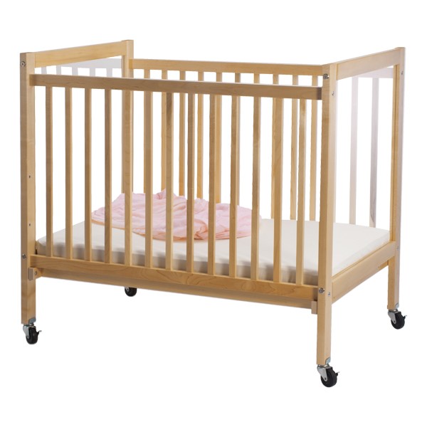 Infant ClearView Safety Crib w/o Evacuation Wheels - Shown w/ casters