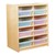 Five-Inch Letter Tray Mobile Storage Unit - Eight Cubbies w/ Clear Trays