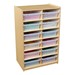 Five-Inch Letter Tray Mobile Storage Unit - 12 Cubbies w/ Clear Trays
