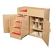 Colorful Infant Changing Table w/ Safety Steps - Shown in natural