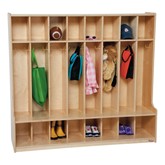 Wooden Eight-Section Locker 
