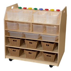Trolley Art Cart w/ Translucent Trays