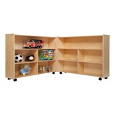 Mobile Folding Wooden Storage Unit