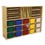 15-Tray Multi-Use Wooden Storage Unit - Assembled & w/ Colorful Trays