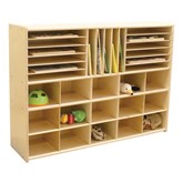15-Tray Multi-Use Wooden Storage Unit