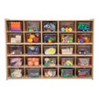 25-Tray Wooden Storage Unit - Assembled & w/ Clear Trays