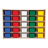 25-Tray Wooden Storage Unit
