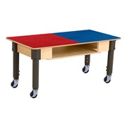 Time-2-Play Rectangle Adjustable Height Mobile LEGO Building Blocks Table