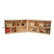 Wooden Mobile Folding Storage Unit