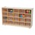 20-Tray Colorful Mobile Storage Unit - Shown in natural w/ clear trays
