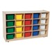 20-Tray Colorful Mobile Storage Unit w/ Assorted Trays - Shown in natural