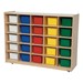25-Tray Colorful Mobile Storage Unit w/ Assorted Trays - Natural