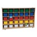 30-Tray Colorful Mobile Storage Unit w/ Assorted Trays - Natural