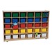 30-Tray Colorful Mobile Storage Unit w/ Assorted Trays - Natural