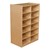 Five-Inch Letter Tray Mobile Storage Unit - 12 Cubbies w/o Trays