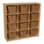 Natural Cubby Storage w/ 12 Medium Baskets