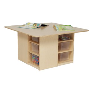 Cubby Table w/ 12 Clear Trays