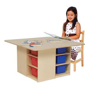 Cubby Table w/ 12 Assorted Trays