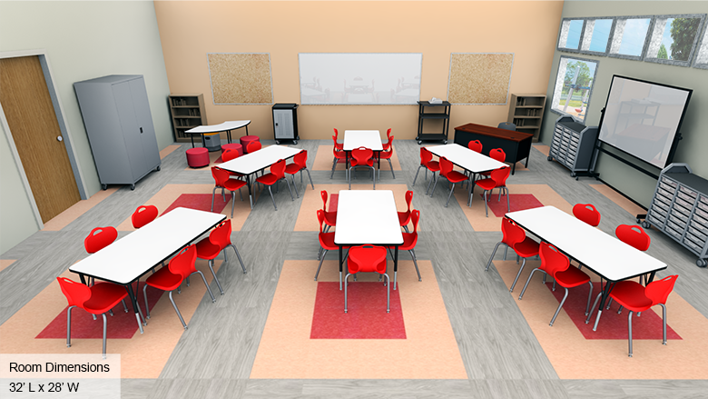 Elementary Interactive Lecture Classroom - Overall View