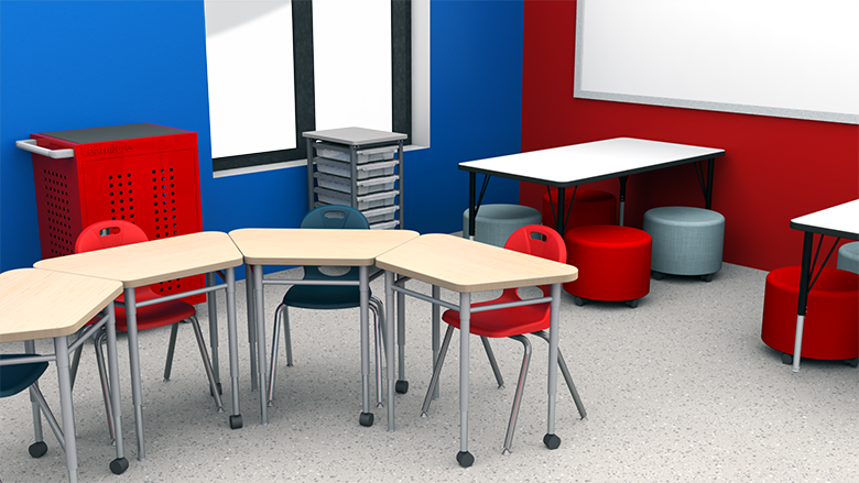 Elementary Flexible Arrangement Classroom - Alt View 1