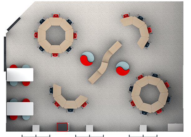 Elementary Flexible Arrangement Classroom - Plan View