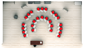 Interactive Lecture Desks - Plan View