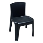 RazorBack Plastic Stack Chair - Black