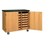 Mobile Tote Tray Cabinet