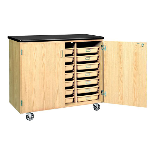 Mobile Tote Tray Cabinet